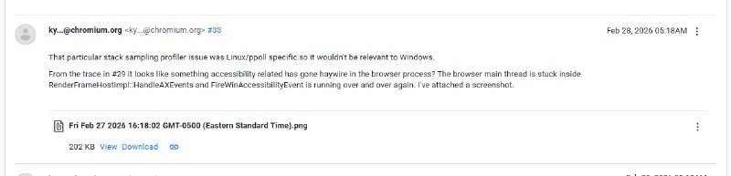 不知道大家是否有曾有过打开一个巨大的网页（不要点我，或者说网页上的 DOM 变动过多以后，整个 Windows 都开始卡顿（表现为鼠标指针在卡顿，键盘输入也延迟）的情况